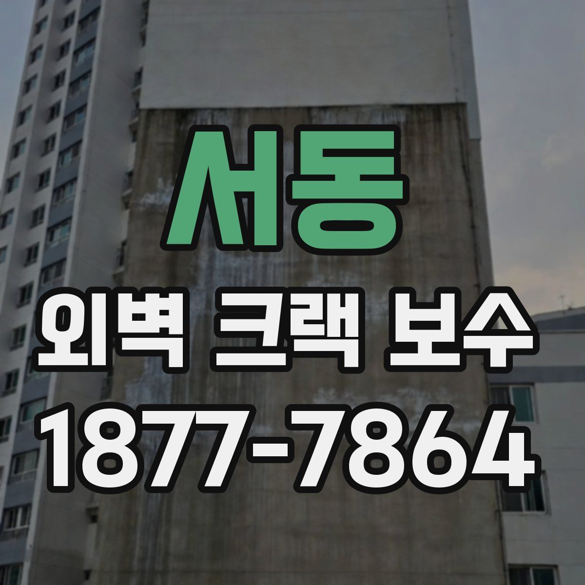 서동 외벽 크랙 보수