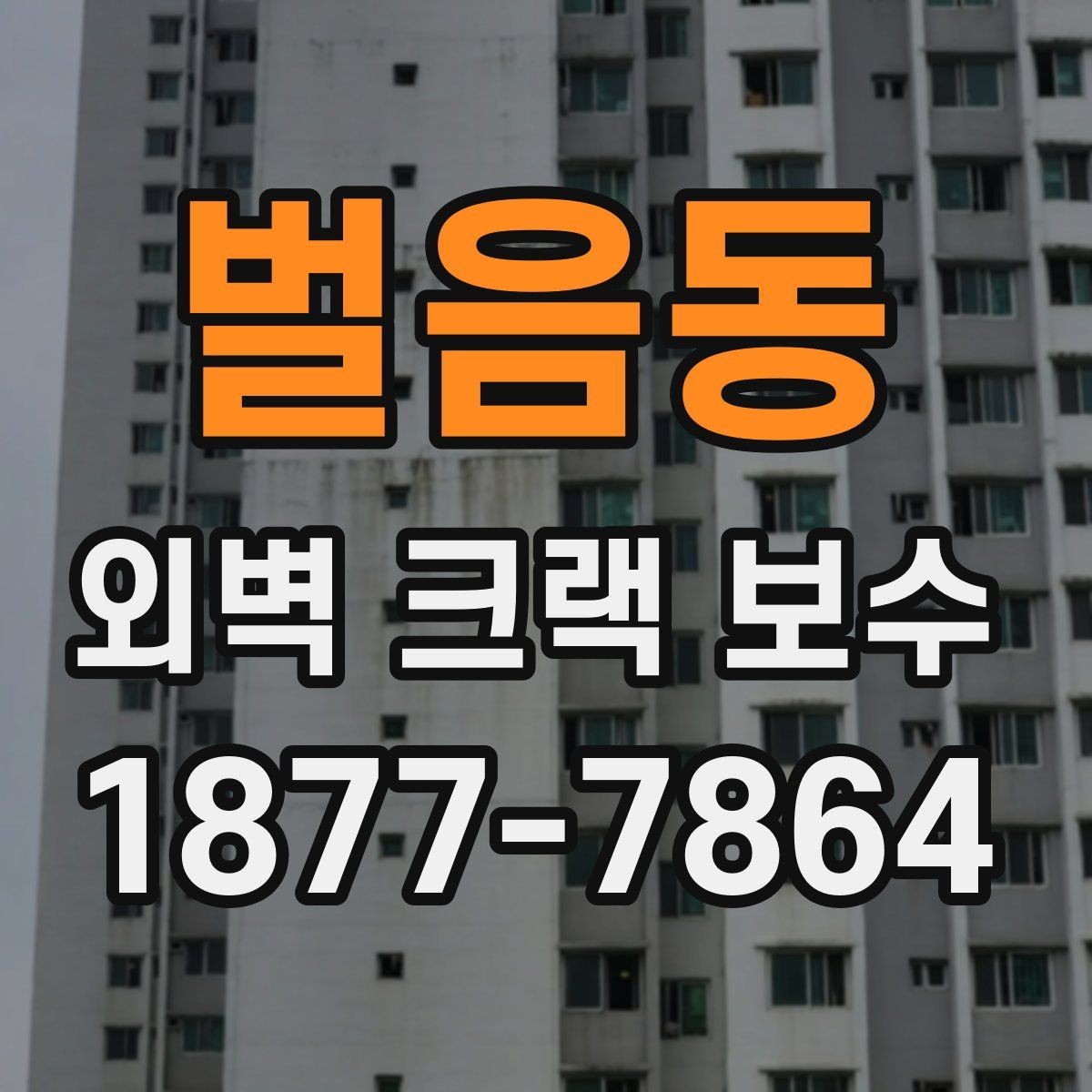 벌음동 외벽 크랙 보수 전 균열 원인부터 살펴봐야 하는 이유