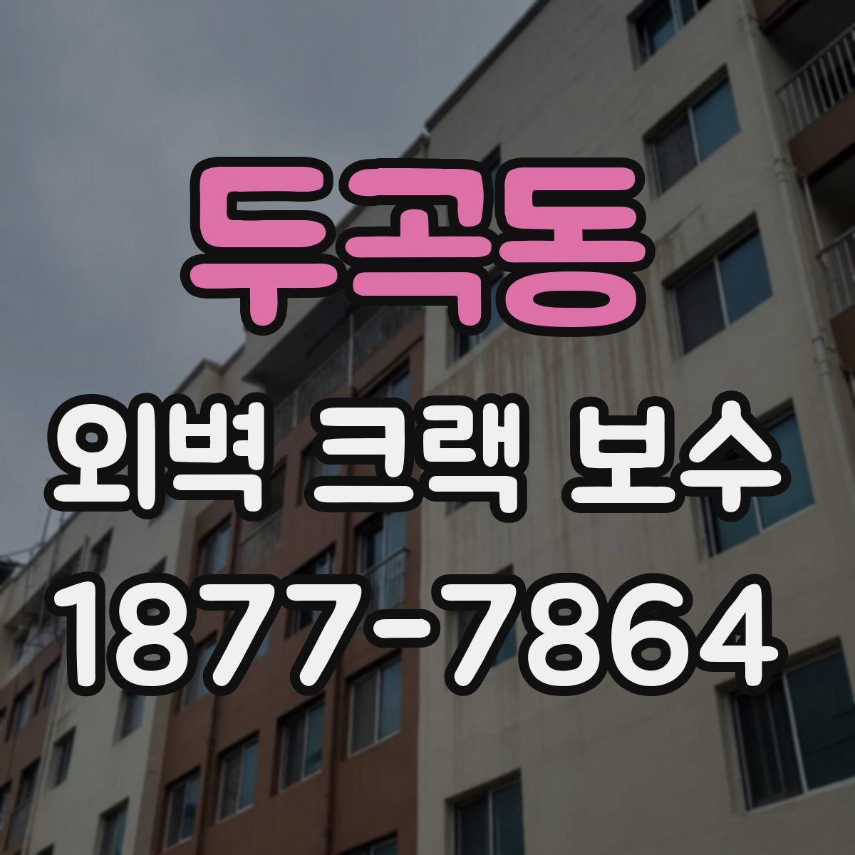 두곡동 외벽 크랙 보수