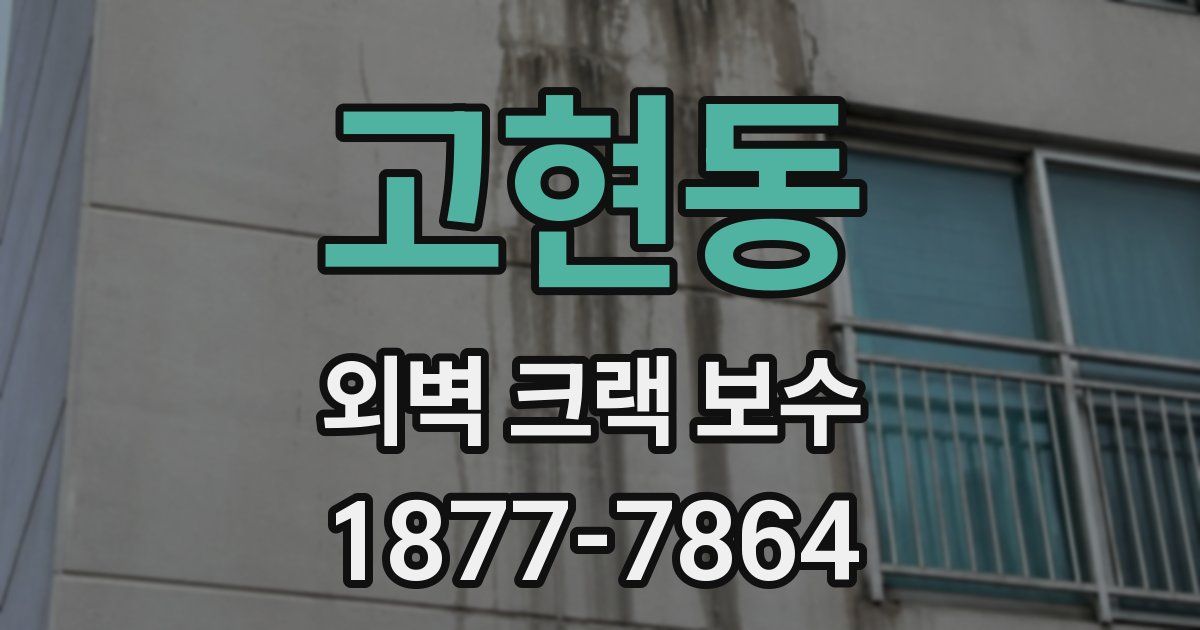 고현동 외벽 크랙 보수