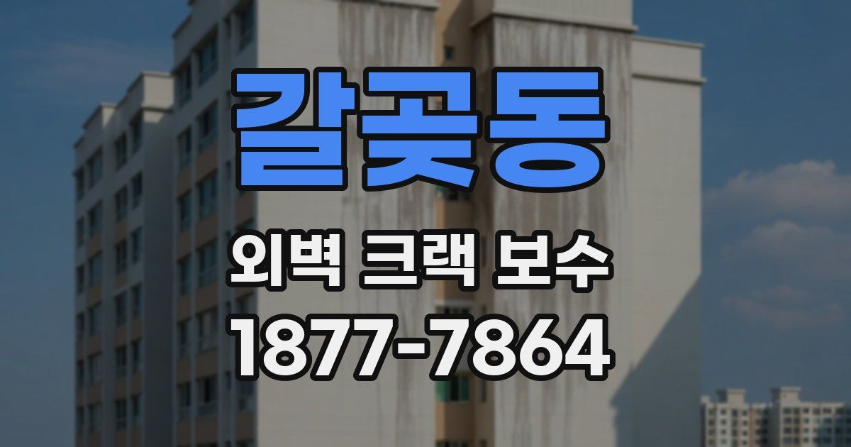 갈곶동 외벽 크랙 보수