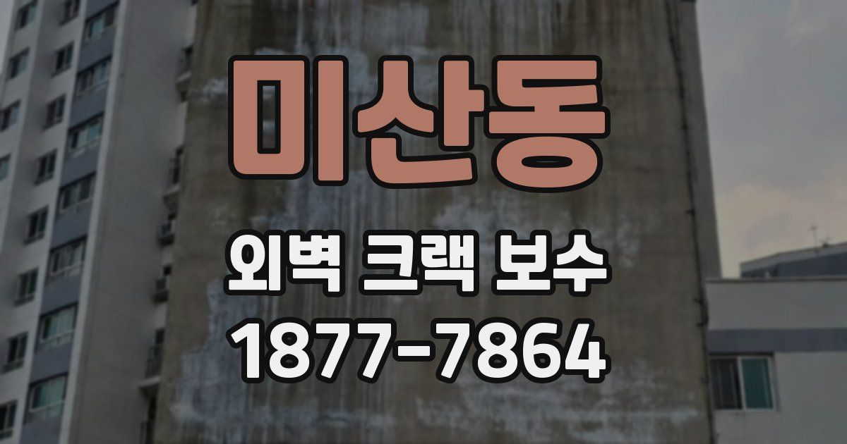 미산동 외벽 크랙 보수