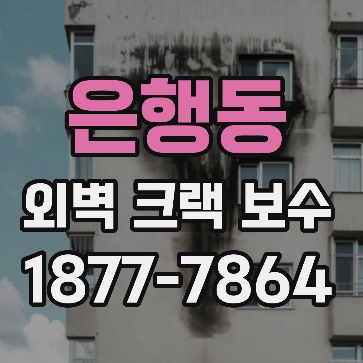 은행동 외벽 크랙 보수 전후 사진으로 확인하는 변화