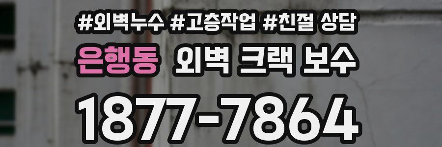 은행동 외벽 크랙 보수