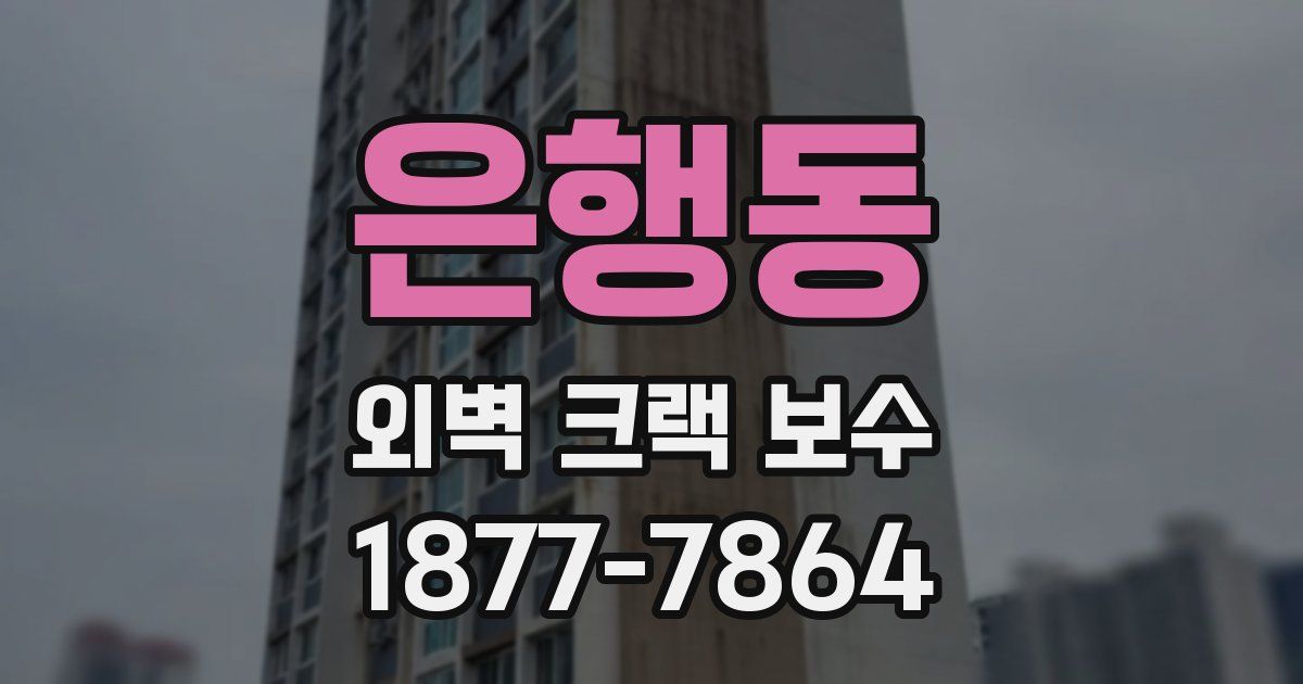 은행동 외벽 크랙 보수