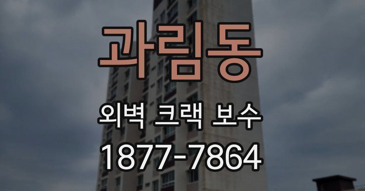 과림동 외벽 크랙 보수