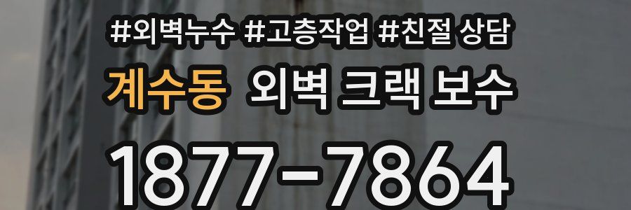 계수동 외벽 크랙 보수
