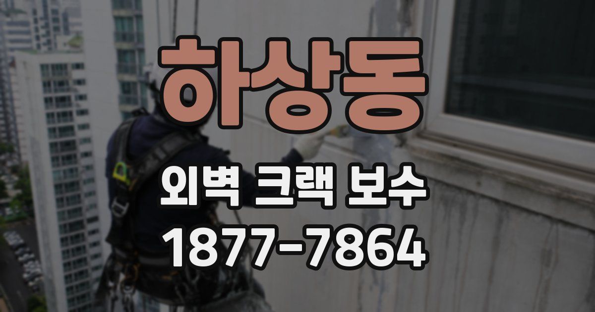 하상동 외벽 크랙 보수