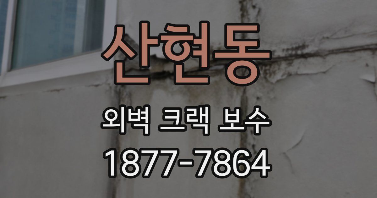 산현동 외벽 크랙 보수