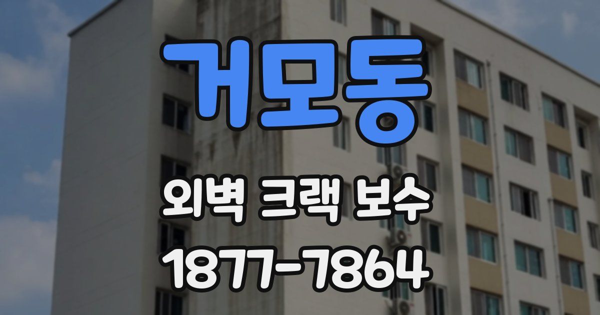 거모동 외벽 크랙 보수