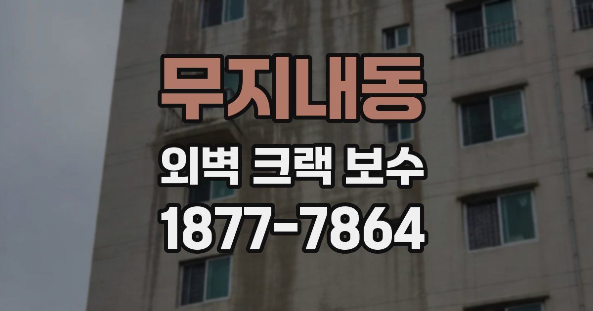 무지내동 외벽 크랙 보수