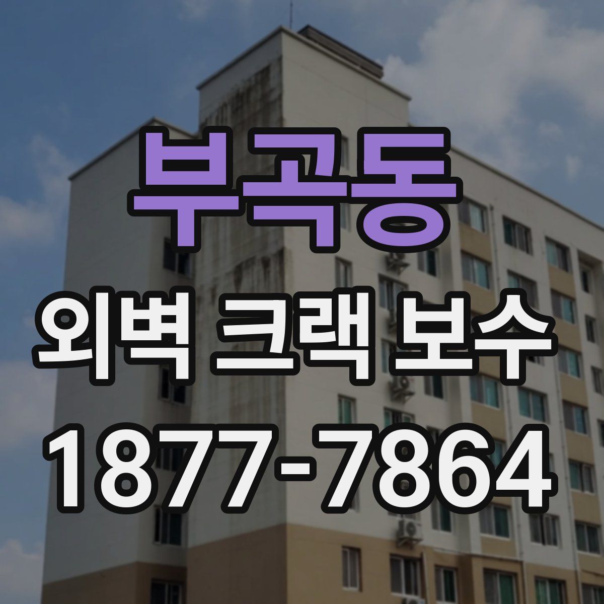 부곡동 외벽 크랙 보수