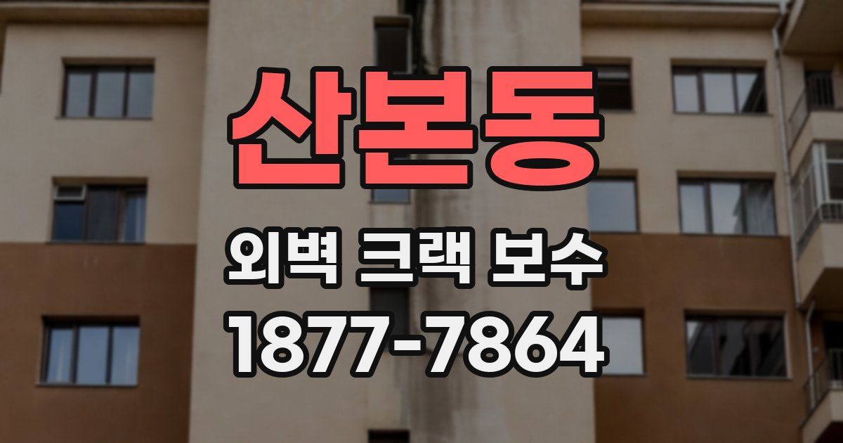 산본동 외벽 크랙 보수