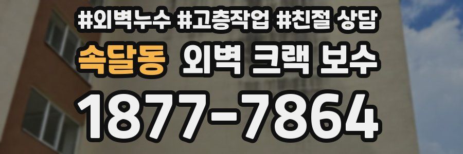 속달동 외벽 크랙 보수