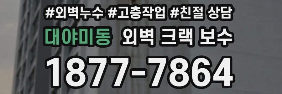 대야미동 외벽 크랙 보수