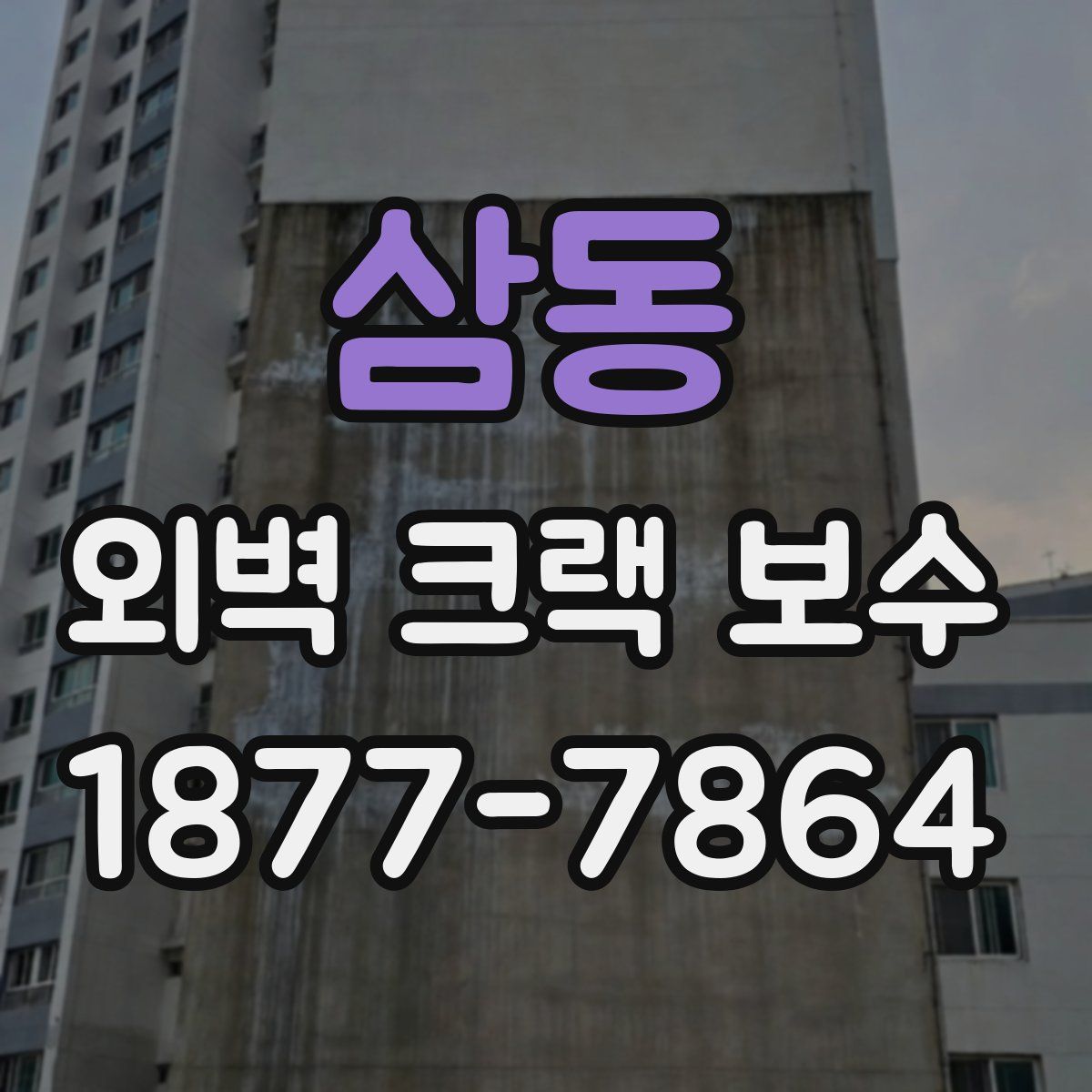 삼동 외벽 크랙 보수