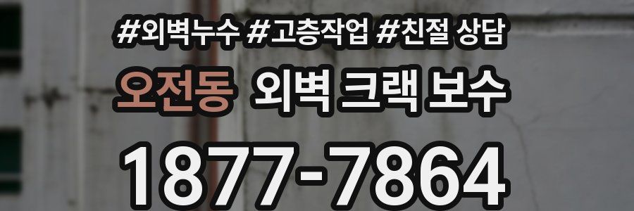 오전동 외벽 크랙 보수