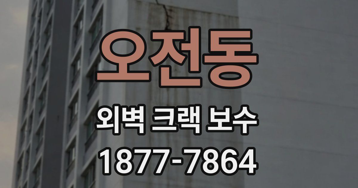오전동 외벽 크랙 보수