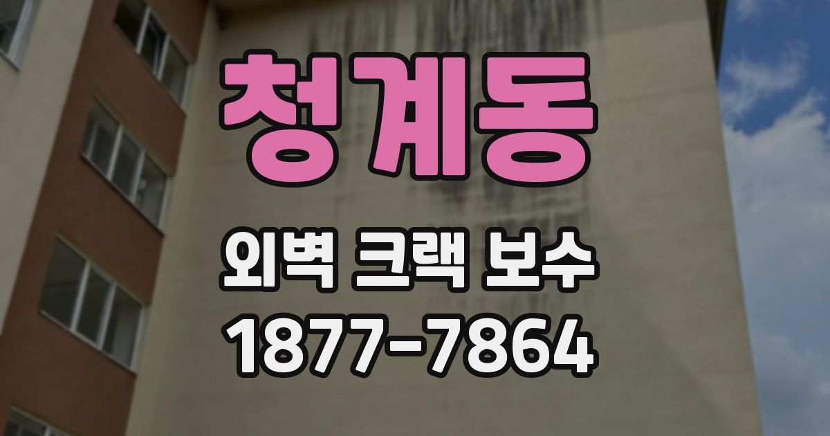 청계동 외벽 크랙 보수