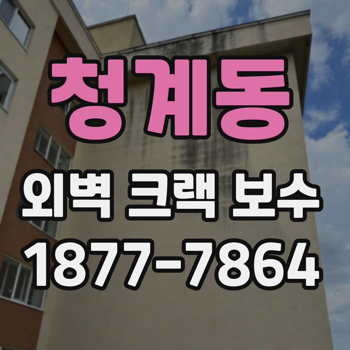청계동 외벽 크랙 보수