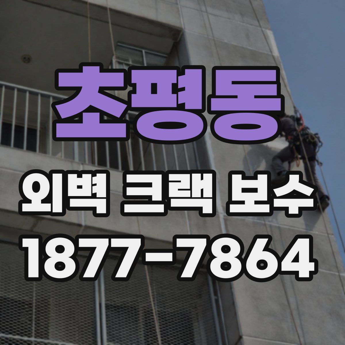 초평동 외벽 크랙 보수