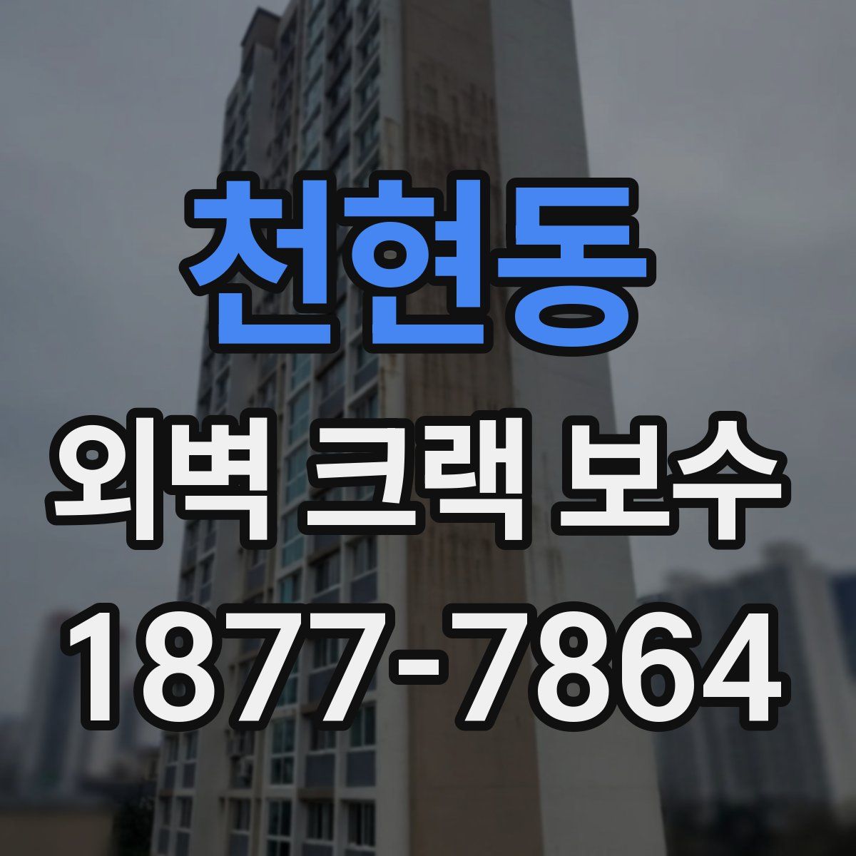 천현동 외벽 크랙 보수