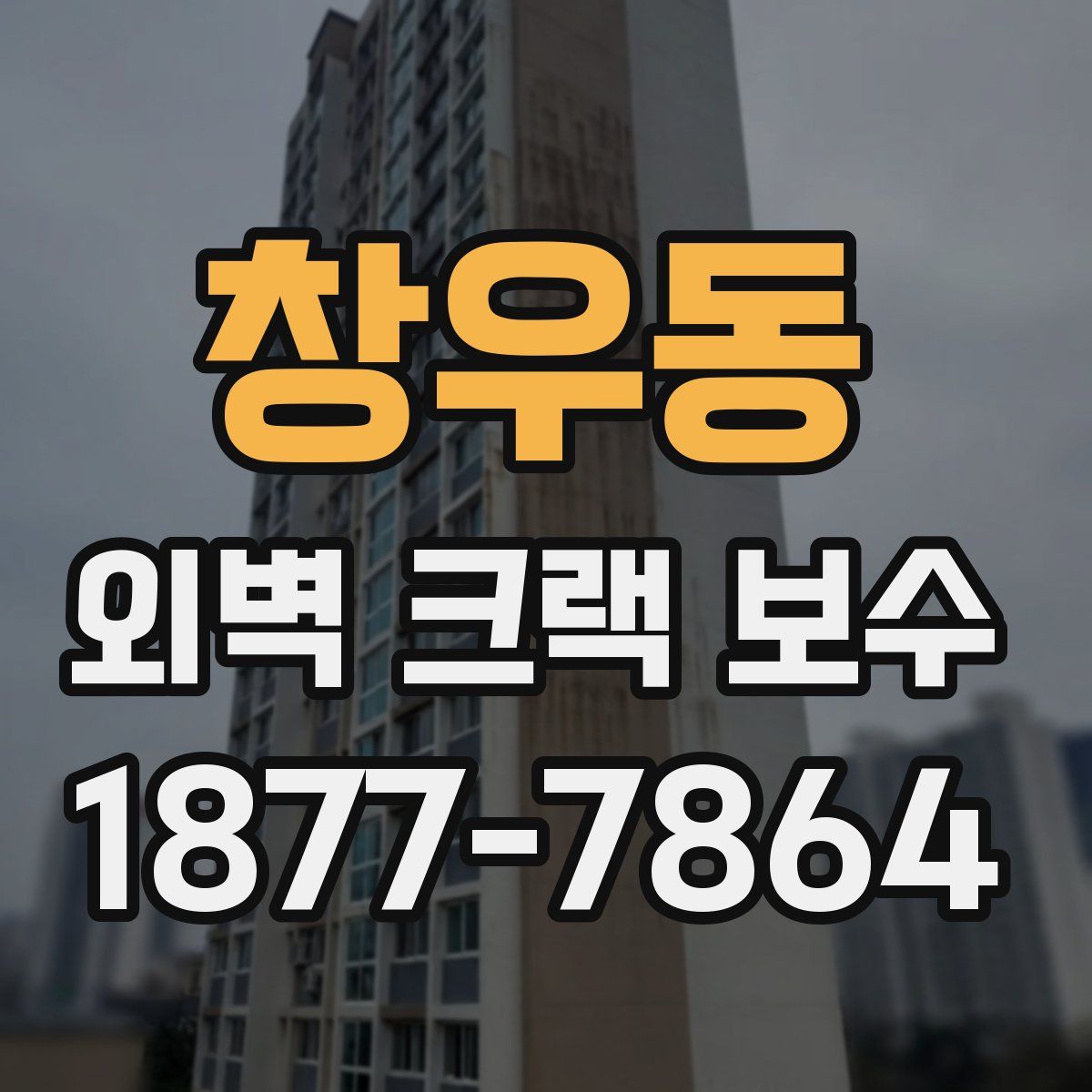 창우동 외벽 크랙 보수