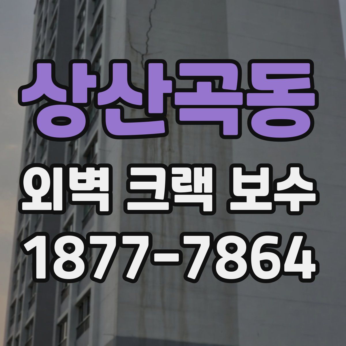상산곡동 외벽 크랙 보수