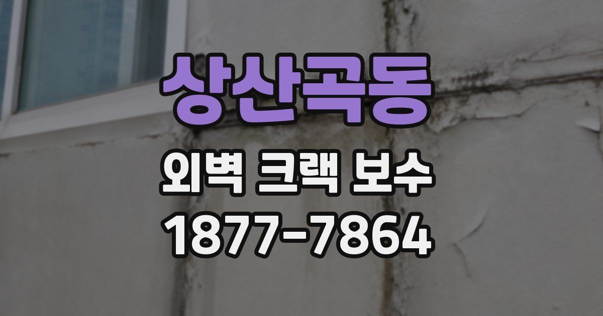 상산곡동 외벽 크랙 보수