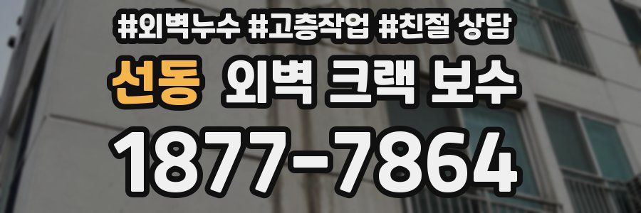 선동 외벽 크랙 보수