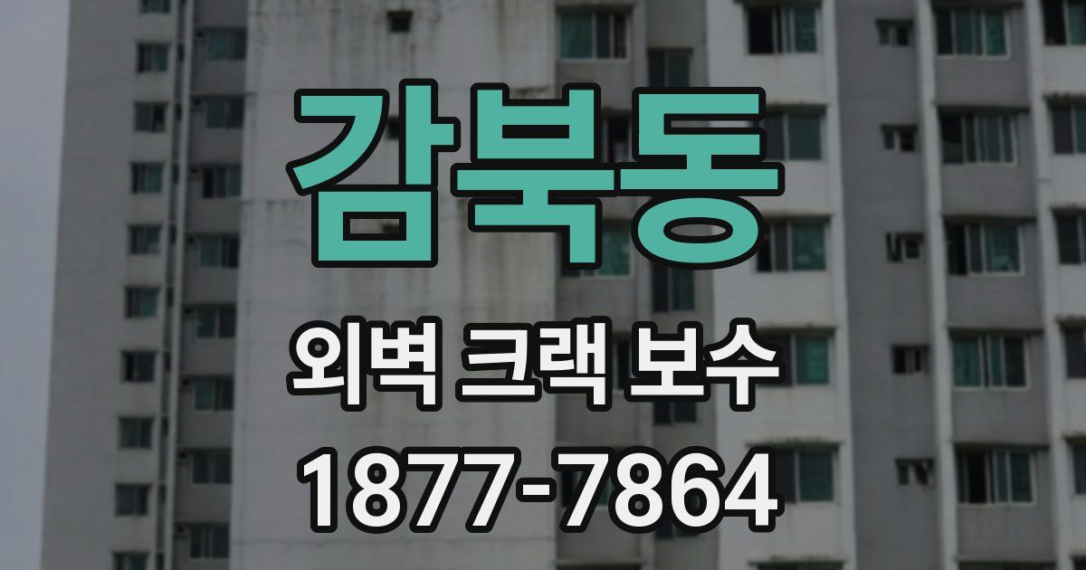 감북동 외벽 크랙 보수