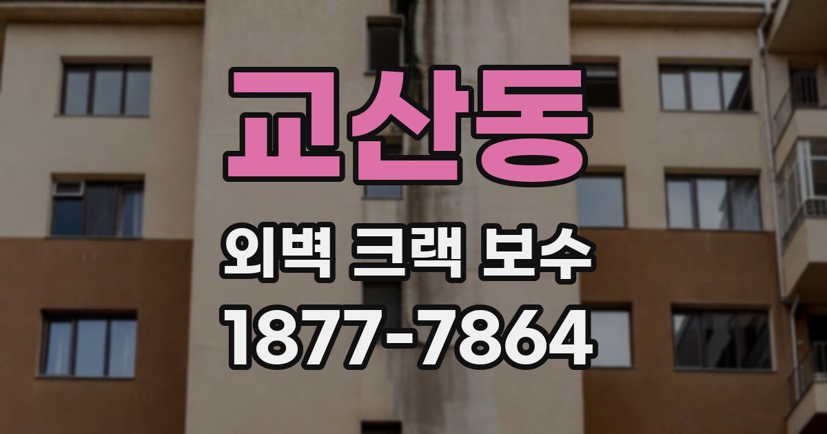 교산동 외벽 크랙 보수