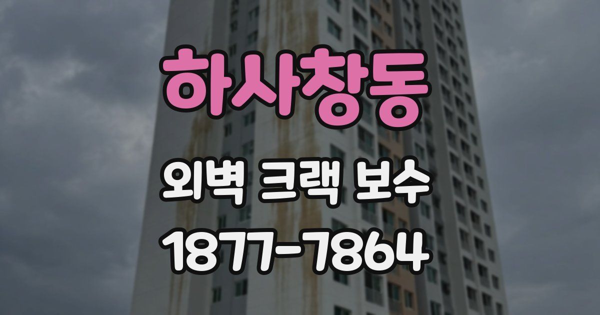 하사창동 외벽 크랙 보수