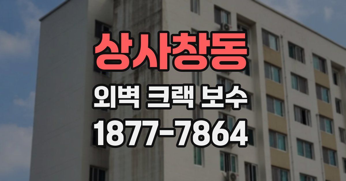 상사창동 외벽 크랙 보수