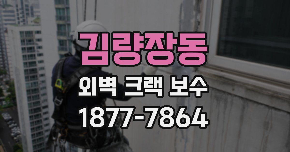 김량장동 외벽 크랙 보수