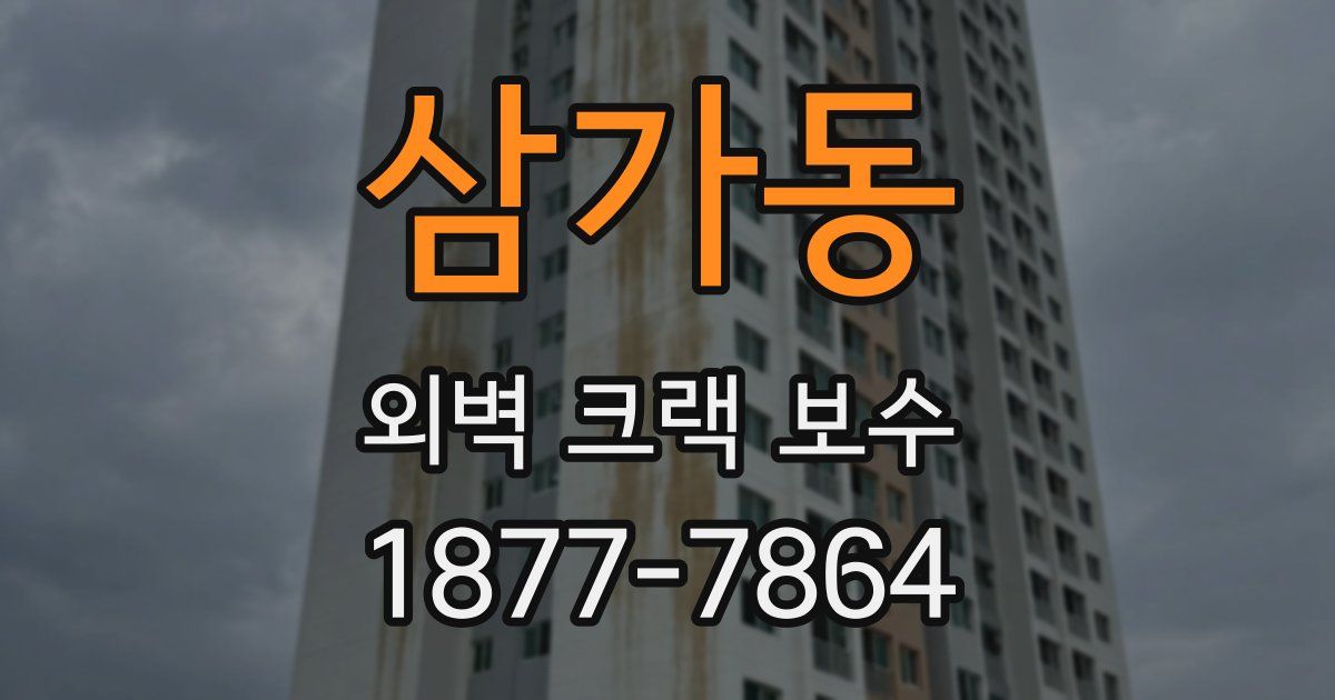 삼가동 외벽 크랙 보수