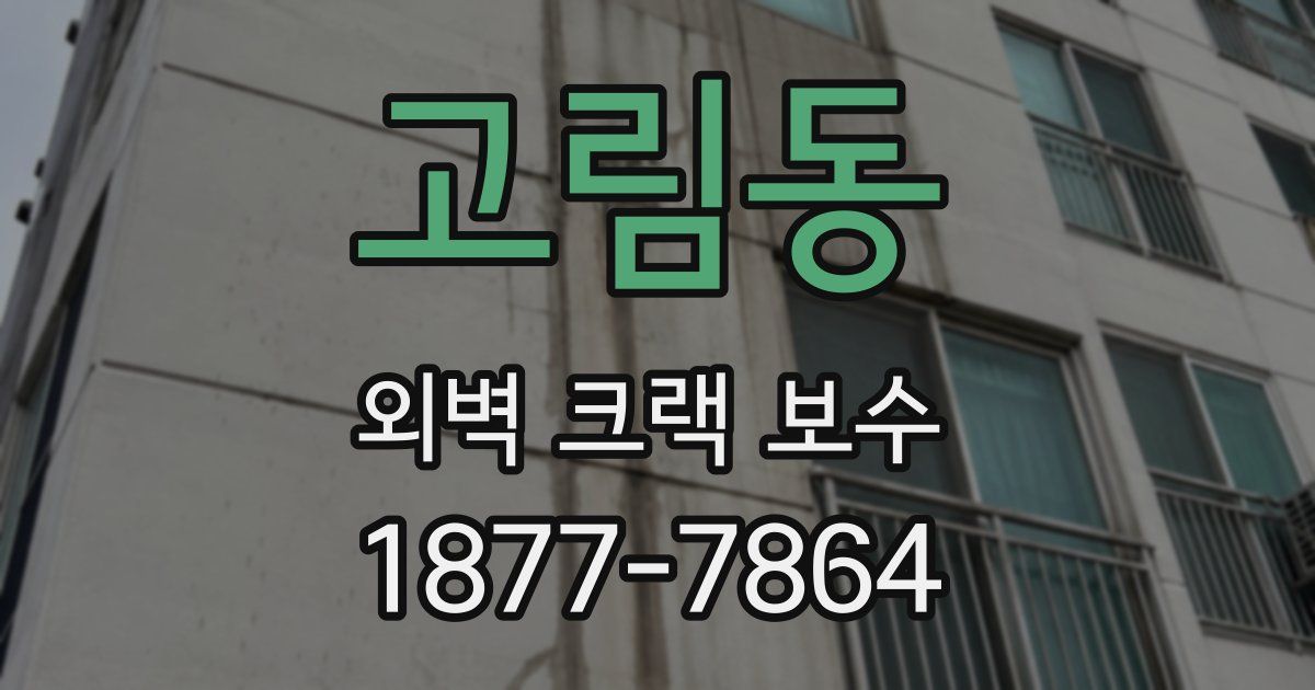 고림동 외벽 크랙 보수