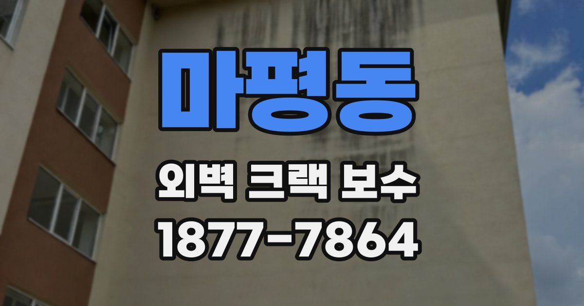 마평동 외벽 크랙 보수