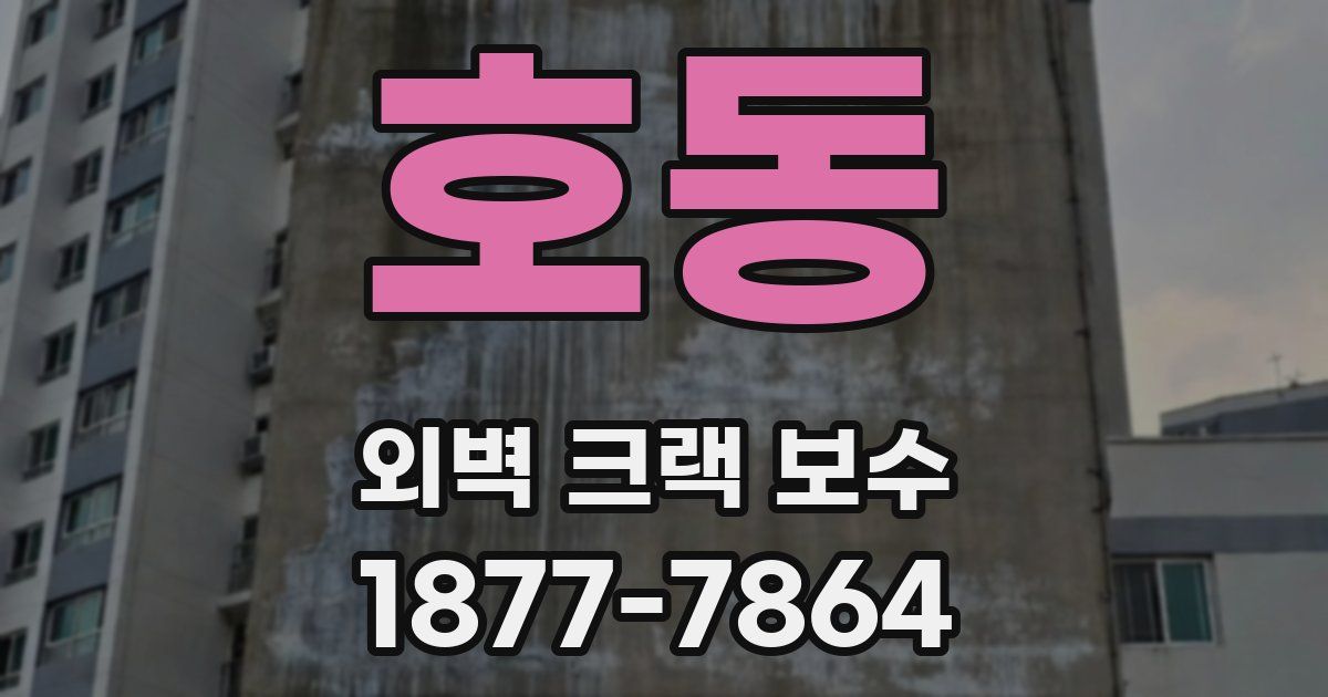 호동 외벽 크랙 보수