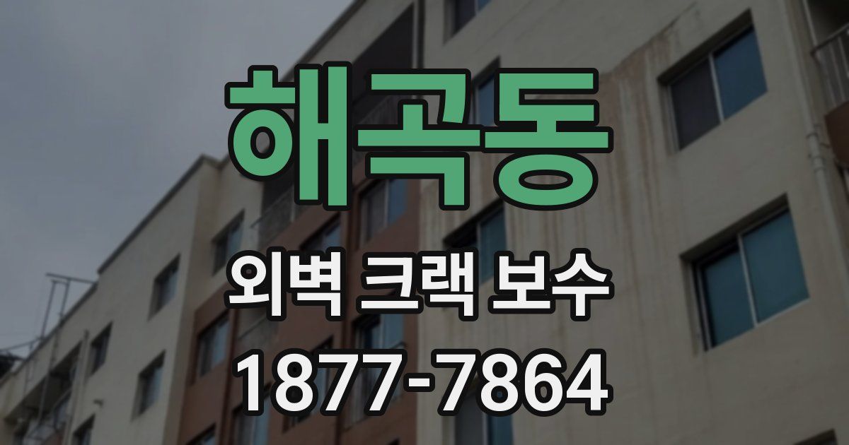 해곡동 외벽 크랙 보수