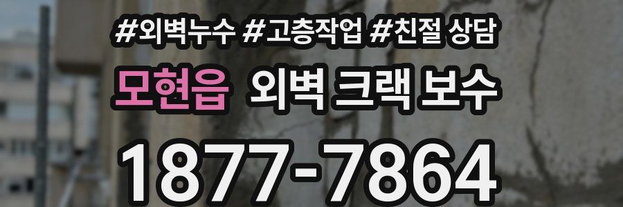 모현읍 외벽 크랙 보수