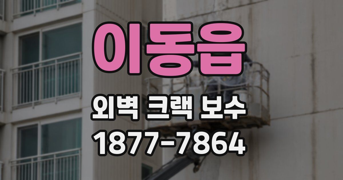 이동읍 외벽 크랙 보수