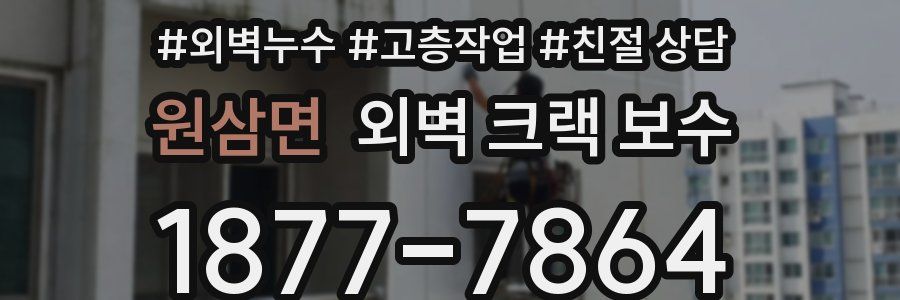 원삼면 외벽 크랙 보수