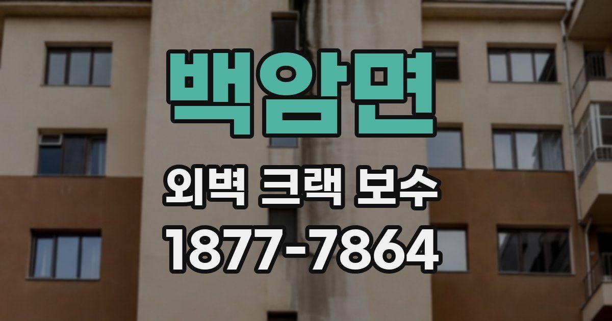 백암면 외벽 크랙 보수
