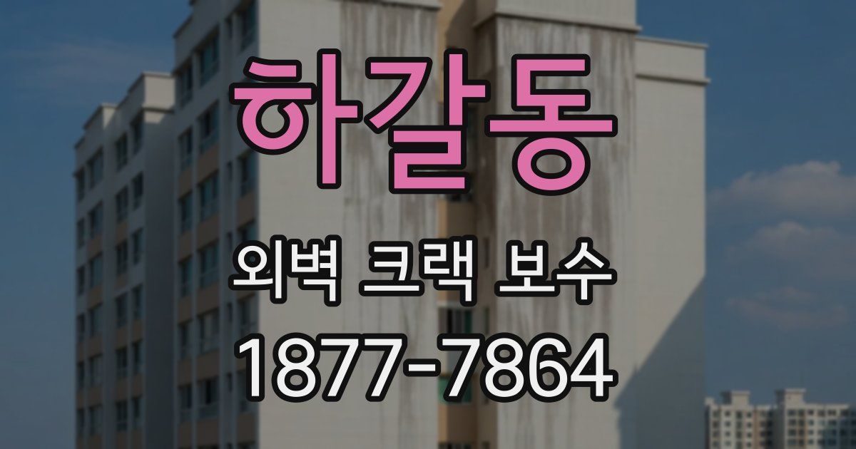 하갈동 외벽 크랙 보수