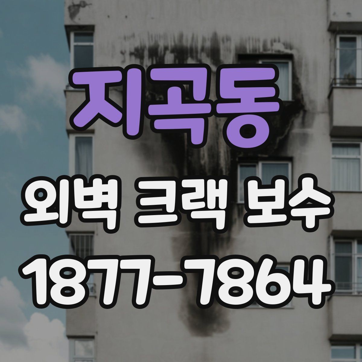 지곡동 외벽 크랙 보수 공사 후 건조 시간과 주의점