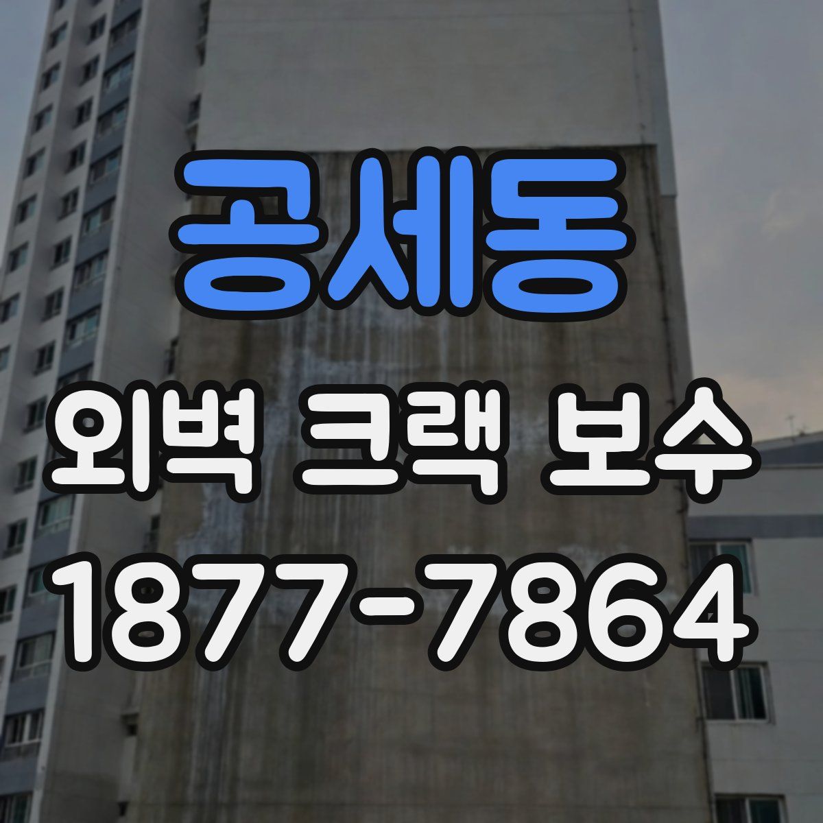 공세동 외벽 크랙 보수