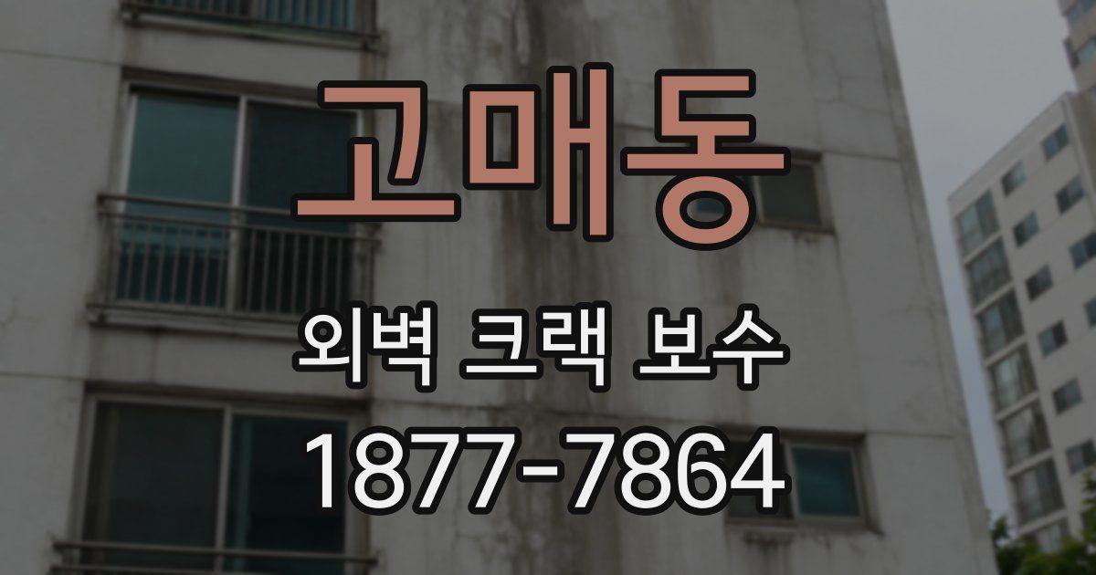 고매동 외벽 크랙 보수
