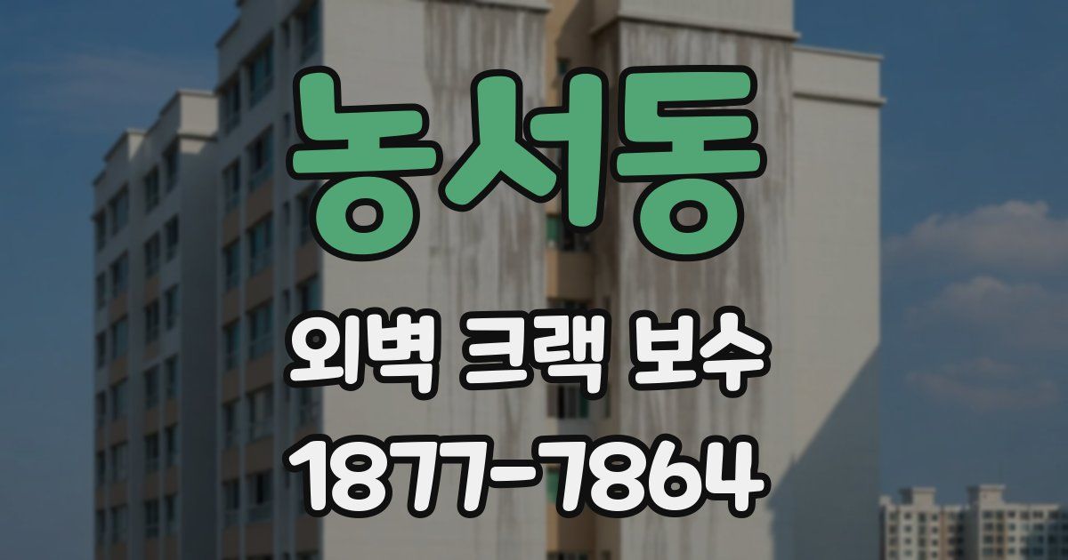 농서동 외벽 크랙 보수