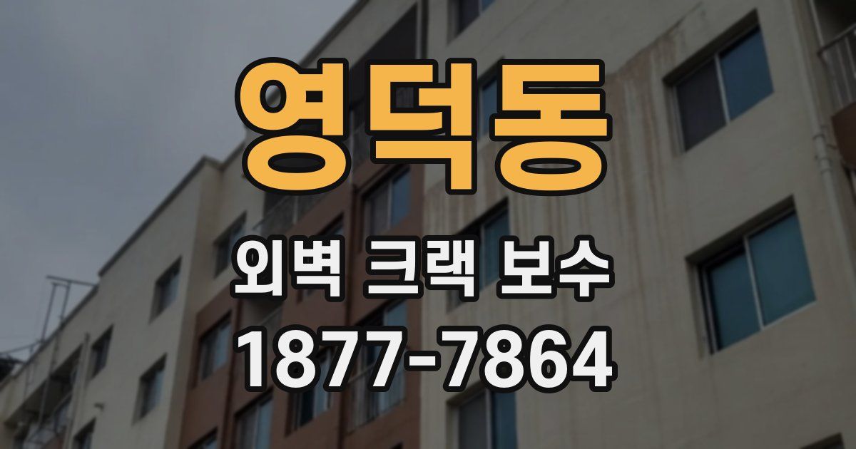 영덕동 외벽 크랙 보수